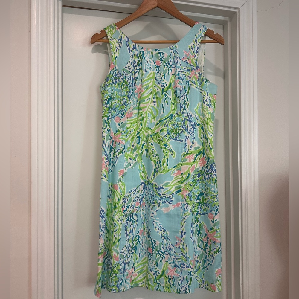 Lilly Pulitzer Cathy Shift Dress Skye Blue Blue Heaven Print